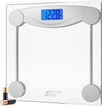 Active Era Digital Body Weight Scale - Ultra Slim High Precision Bathroom Scale with Tempered Glass, Step-on Technology and Backlit Display - Body Weighing Scale 180kg / 400lb (lbs/Stone/kgs)