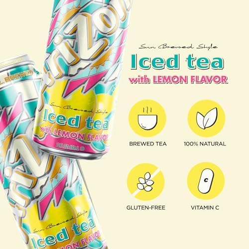 AriZona Lemon Tea - Big Can, 22 Fl Oz (Pack of 12)