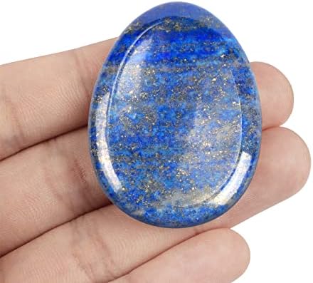 Artistone Lapis Lazuli Crystal Chakra Thumb Worry Stone Teardrop Reiki Healing Stone Pocket Palm Stones for Anxiety Stress Relief Meditation Therapy Geometry Home Decor