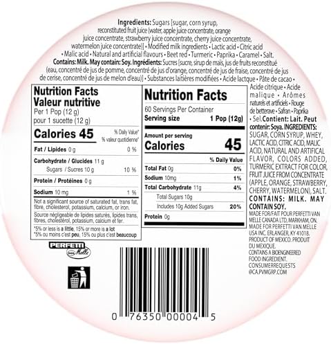 Chupa Chups Best Of Lollipop Assortment, Five Flavors, Easter Candy, Easter Basket Essentials Stuffers for Kids and Adults, Individually Wrapped, 25.3 Ounce Drum (60 Suckers)