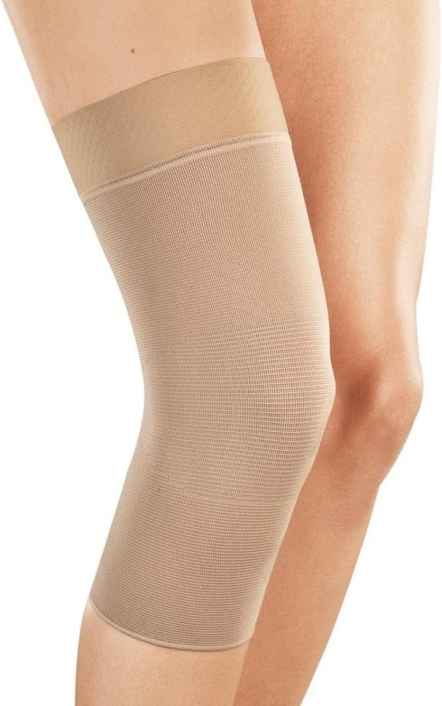medi Seamless Knit Knee Support Compression Sleeve w/Band Beige XL