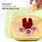 wisedry 10 LBS Silica Gel Flower Drying Crystals, 2 Packs of 5 LBS, Fine Crystals < 1mm, Color Indicating, Reusable