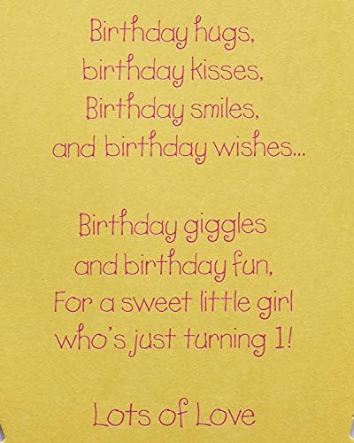 American Greetings 1st Birthday Card for Girl (Cupcake)