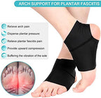 Plantar Fasciitis Arch Socks with Gel Pads, Arch Ankle Support Sleeves for Flat Feet, Compression Ankle Arch Brace Wrap for Men and Women, Heel Spurs, Flat Foot, High/Low Arch Relief, 1 Pair