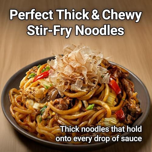Nongshim Yaki Udon Teriyaki Flavor, Stir Fry Style Japanese Noodles with Sauce, Non-Fried Fresh Noodles, Rich Bonito Taste, Chewy Texture, 8.85 oz (Pack of 10)