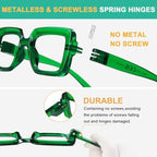 Eyekepper Women's Reading Glasses Metalless Screwless Spring Hinges 6 Pack Ladies Oversized Square Thick Frame Readers +3.50