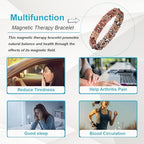 Copper Bracelets for Women Men, Pure Copper Adjustable Magnetic Bracelet with Yellow Stone, Healthy Jewelry Gift (Yellow)