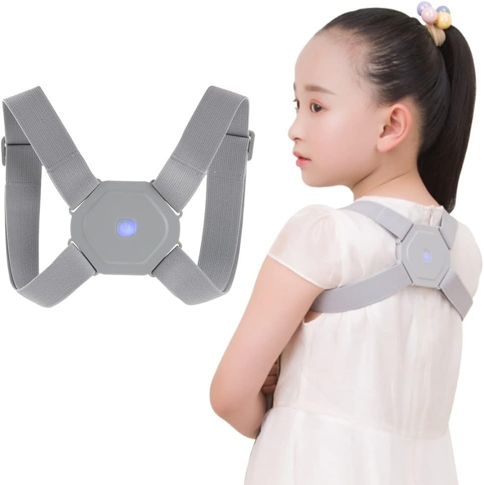 Electric Posture Corrector for Adult and Children Smart Posture Reminder with Sensor Vibration Women Men Adjustable Upper Back Brace Hunchback Correction