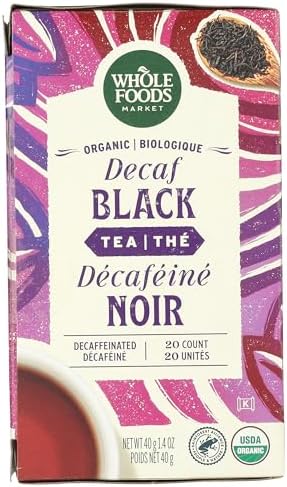 Whole Foods Market, Tea Black Decaf Organic, 20 Count
