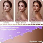Tanning Lamp for Face and Body - 360° Adjustable Stand with 5 Energy Levels & 2 Light Modes, 5-30 Min Timer for Golden Bronze Skin & Natural Tan at Home