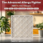 Aerostar 21 1/2x23 5/16x1 MERV 11 Pleated Air Filter, AC Furnace Air Filter, 4 Pack (Actual Size: 21 1/2" x 23 5/16" x 3/4")