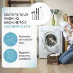 8 PCS Multi-Purpose Washing Machine Cleaning Brush, Dryer Vent Cleaner Kit, Crevice Brush for Bathroom, Grout & Sink, Household Tile Cleaning Tools, Long Handle Tools for Front Load & Top Load Washers