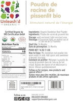 Unleash’d Organic Dandelion Root Powder 16oz – Organic, Vegan, for Tea & Drinks, Supports Detox & Digestive Health