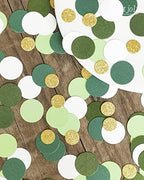 Letjolt Green Dot 200pcs Confetti Glitter Golden Nature Garden Theme Baby Shower Table Decorations Birthday Party Supplies Bridal Wedding Decor Paper Scatter Crafts