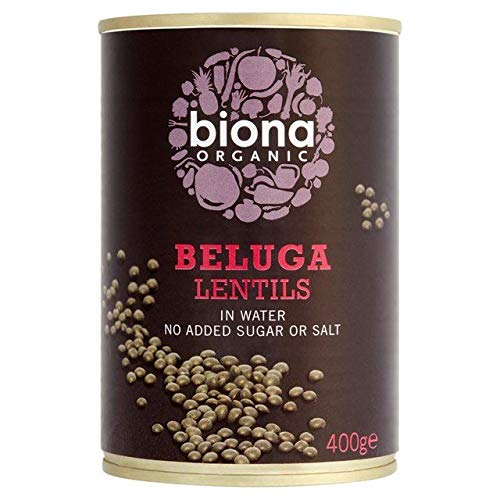 Biona Organic Black Beluga Lentils - 400g (0.88 lbs)