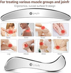 5-in-1 Stainless Steel Muscle & Fascia Scraper Tool Set, For Body Skin Massage and Sore Muscles, Myofascial, Iastm Tools, Soft Tissue Mobilization Tools, Full Body Gua Sha Kit, Great Gift Idea for Her