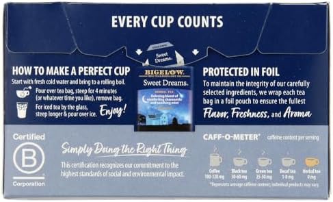 Bigelow Tea, 20 Bags - Sweet Dreams (3 Pack) 3