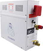 ST-60 6KW Household Sauna Steam Generator Machine, Digital Controller with Adjustable Temp (35-55°C) & Timer, 220V/380V for Wet/Dry Steam Room (4-9 m³)