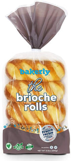 bakerly Brioche Rolls Pack of 4, 8-Count (32 Total Brioche Rolls)