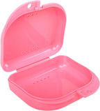 LA MIERE Retainer Case with Lanyard Slim Cute Retainer Holder Dental Thin Container Braces Case, Pink