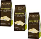 Scrocchi Italian Thin Crackers, Assorted with Sea Salt for Light Snacking- Olive Oil Crackers with Delicate Flavors & Crisp Texture - Flavored Crackers for Entertaining, Travel & Pairing with Dips-3pk