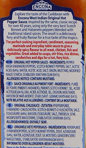 Encona West Indian Original Hot Pepper Sauce 142ML