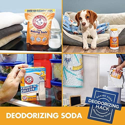 Arm & Hammer Baking Soda Fridge-n-Freezer Odor Absorber, Orange 14 oz, Pack of 24