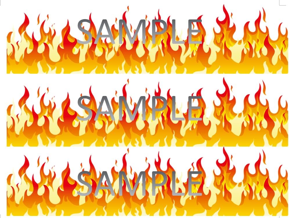 Cake Fire Flames Icing Sheets Strips For the sides