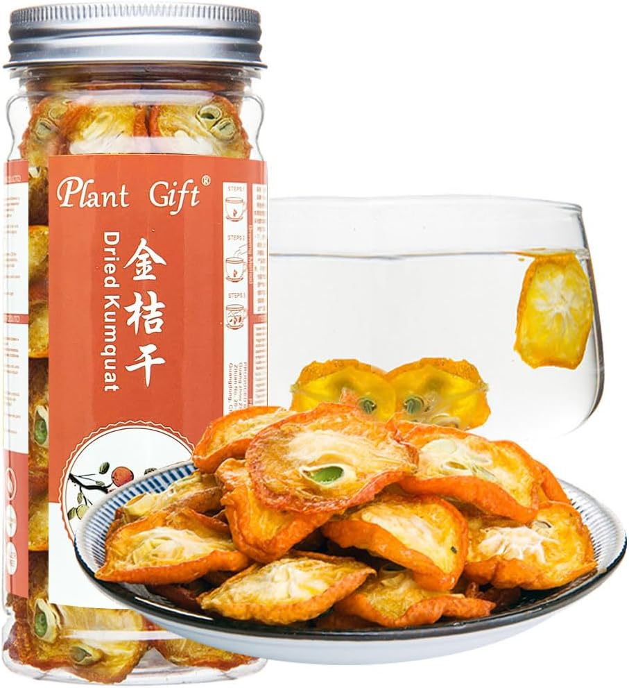 Plant Gift Dried Kumquat, 金桔干 Fruit Tea, 100% Natural Organic Green Food Kumquat Dry, Flower Tea, Scented Tea, 100g / 3.52oz