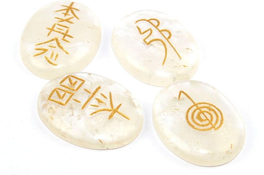 Jet Usui Reiki Healing Set Chakra Balancing Meditation Gemstone Spiritual Energized Positive (Crystal)