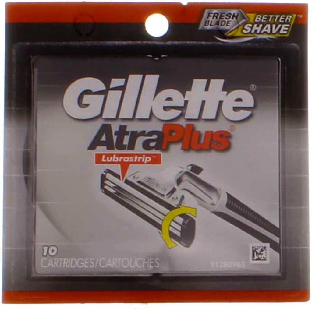 Gillette AtraPlus Cartridges with Lubrastrip, 10-Count Packages (Pack of 2)