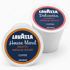 Lavazza K-Cup Coffee Pods Variety Bundle for Keurig Brewers – Light & Medium Roast, Single-Serve K-Cup Coffee Pods, 40 Count Assorted Flavors (20 Dolcevita Classico & 20 House Blend Perfetto)