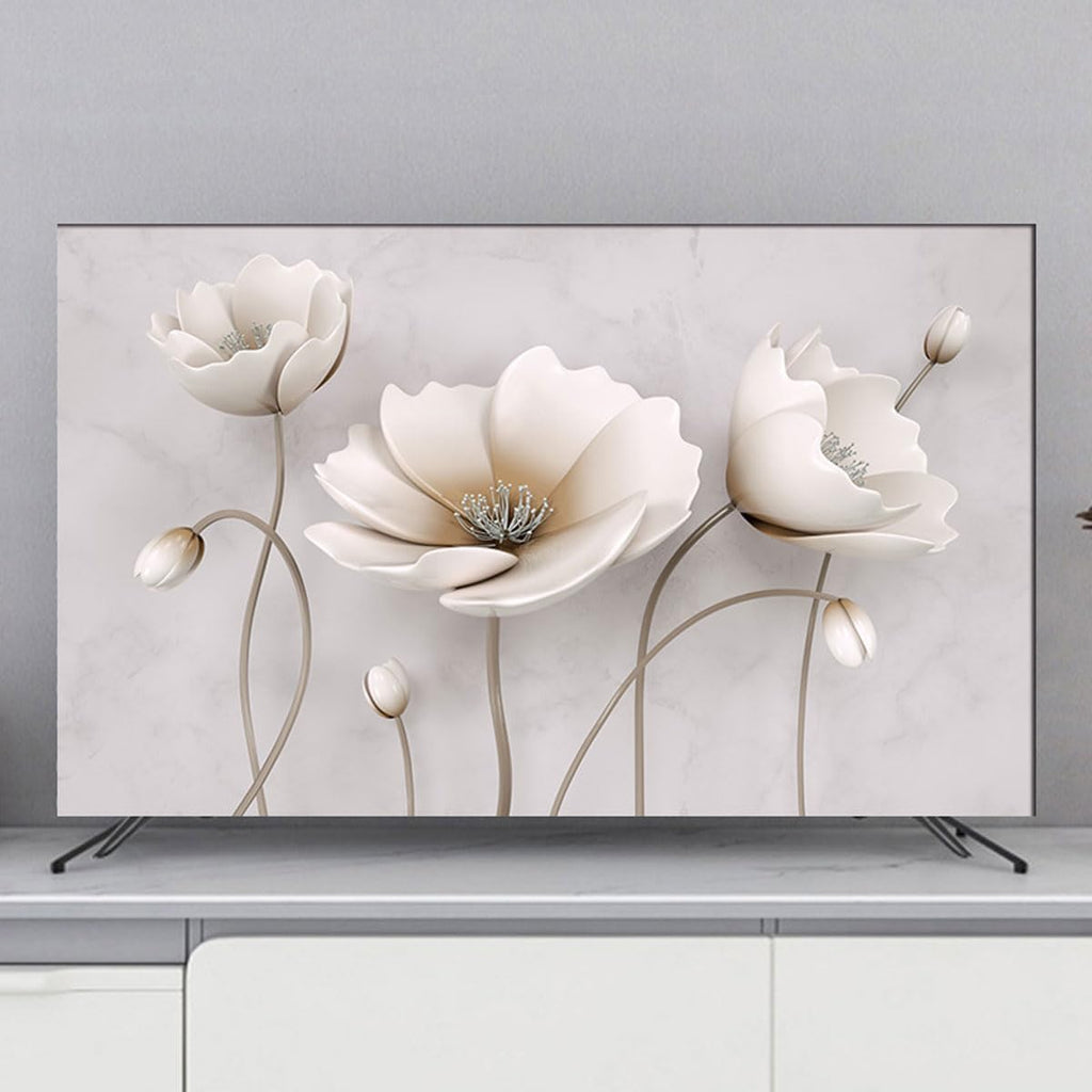 New TV Cover Dust Cover Cloth Monitor Cover Household Hanging Desktop Curved TV Universal(Size:32IN(80X50CM),Color:C)