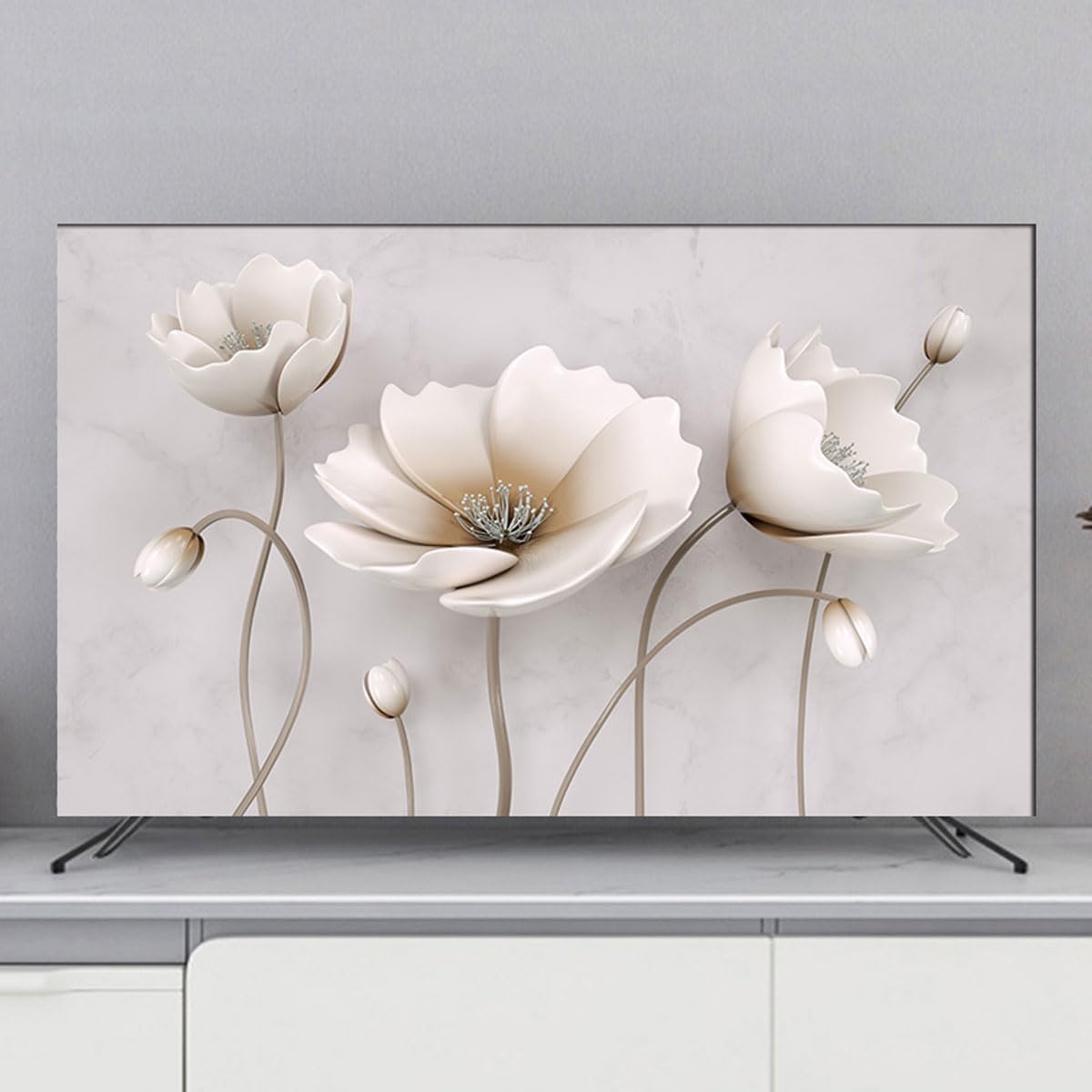 New TV Cover Dust Cover Cloth Monitor Cover Household Hanging Desktop Curved TV Universal(Size:32IN(80X50CM),Color:C)