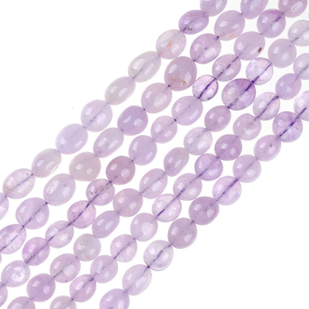 8x10MM Natural Irregular Citrines Agates Amazonite Tiger Eye Carnelian Lapis Gemstone Gravel Loose Stone Beads for DIY Jewelry Making Bracelets (Purple Jade)
