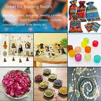 PINOWU Ethnic Style Drawstring Gift Bag 5x7 Cotton Reusable Pouches (12pcs) Jewelry Coin Storage Pouch Eco-Friendly Sachet Bags for Candy Wedding Party Valentine Favors
