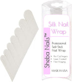 SHEBA NAILS Silk Nail Wrap Self-Adhesive Pre Cut Fingers - White, 70 Finger Tabs