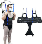 EZ Assistive Comfort Padded Patient Lift Walking Sling,500lbs Safety Loading Weight,Medical Hoist Standing Aids for Ambulating Support Training-Small Size (Black-1-S)