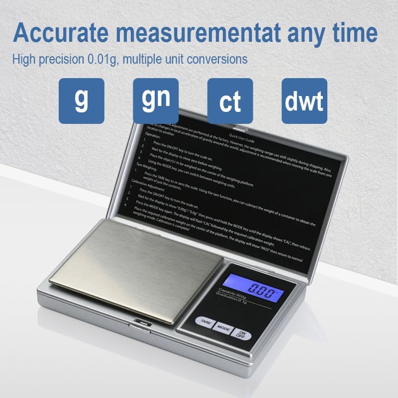 Portable Digital Scale 200g x 0.01g Accuracy,Weighing Electronic Scales Jewelry Scales Mini Digital Grams Scale Small Food Scale Ounces Grains Scale 200g Digital Pocket Gram Scale(Digital Scale)