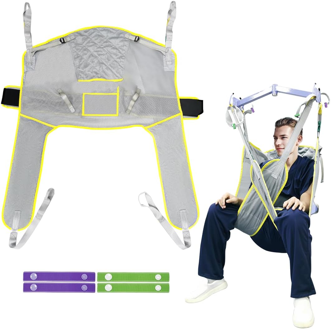 Patient Lift Sling, Universal Hygiene Mesh Lift Sling for Toileting, Lift Sling for Elderly, 500lbs(230kgs)