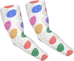 Happy Easter Bunny Rabbit Arm Sleeves Cute Easter Eggs Cooling Sun Protection Sports Sleeves for Men Women