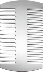 Stainless Steel Comb - Credit Card-Sized, Anti-Static Dual-Action Beard and Hair Comb, Perfect for Grooming on the Go, Presented in Elegant Gift Box