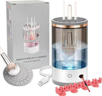 Electric Makeup Brush Cleaner Efficient Deep Cleaning and Drying of Mmake-Up Brushes Portable Automatic USB Cosmetic Brushes Cleaner Tool for All Size Beauty Makeup Brush Set(Grey)