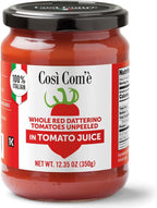 Cosi Come - Datterini Tomatoes in Juice (12.354 oz) 350 g, Low-acid, No additives, No preservatives, 100% Natural, Non-GMO, Product of Italy
