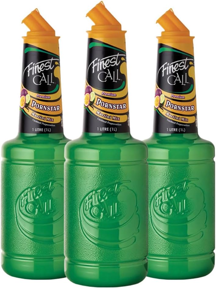 Finest Call Premium Pornstar Martini Drink Mix, 1 Liter Bottle (33.8 Fl Oz), Pack of 3