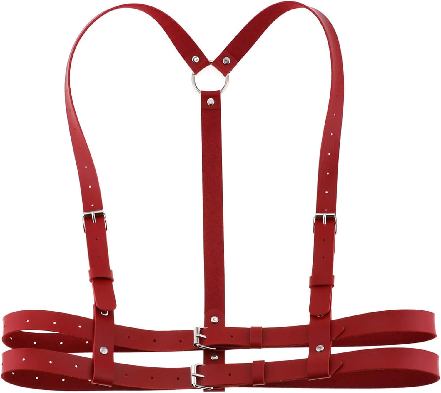 eYLun Women Leather Harness Punk Body Waist Belt - Adjustable Goth Waist Straps