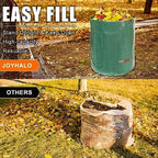 Joyhalo Reusable Yard Waste Bags - 72 Gallon, 6 Pack, Heavy Duty with Gardening Gloves & 4 Handles, Standable, Camping & Recycling