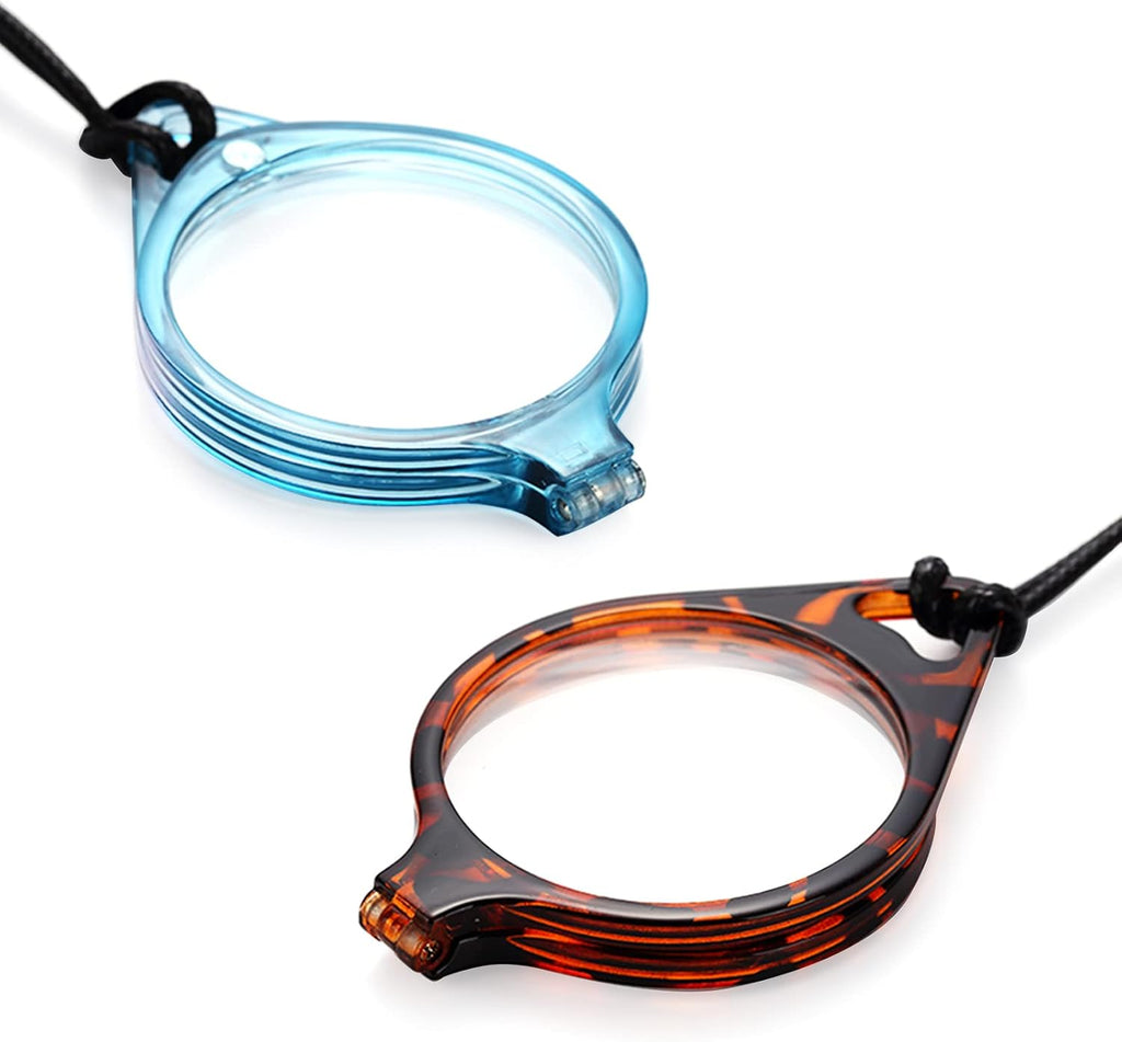 TERAISE Reading Glasses Pendant Necklace Readers Lightweight Portable Anti-loss Reading Glasses with Exquisite Case for Women