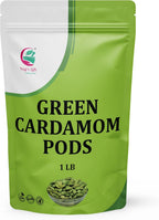 Indian GREEN CARDAMOM Pods Whole | Cardamom bulk 1 lb | Flavourful Indian Spice | Semillas de Cardamomo | by Yogi's Gift ®