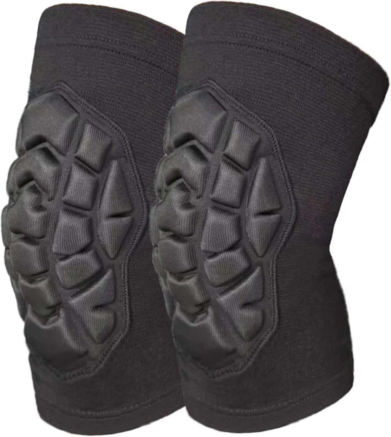 Knee Pads for Men & Women, Wrestling Kneepads for Volleyball, Basketball, Football - Elastic Compression Knee Sleeves for Soft Knee Support & Protection for Dancing, Biking, Fitness, Muay Thai, Black M